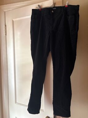 Chaps Black Corduroy Straight Leg Pants